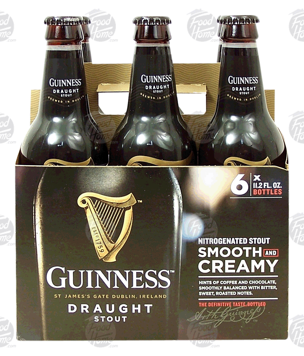 Guinness Draught beer 6 11.2-ounce glass bottles Full-Size Picture